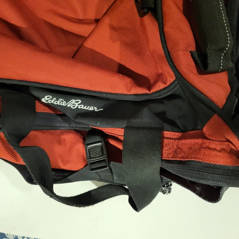 Eddie Bauer Travel Backpack. Red & Black
